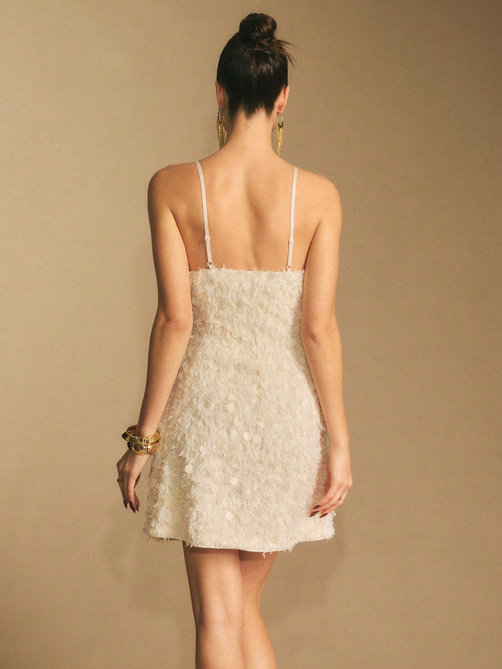 SHEIN mini ruha, krém