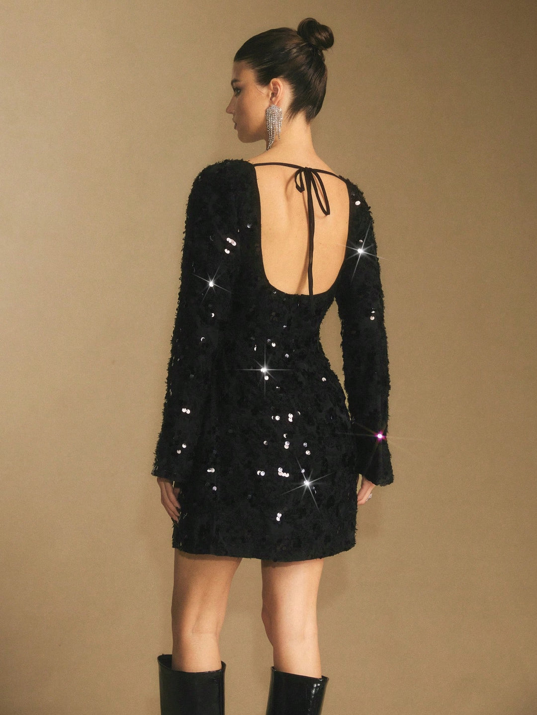 Shein mini ruha, fekete