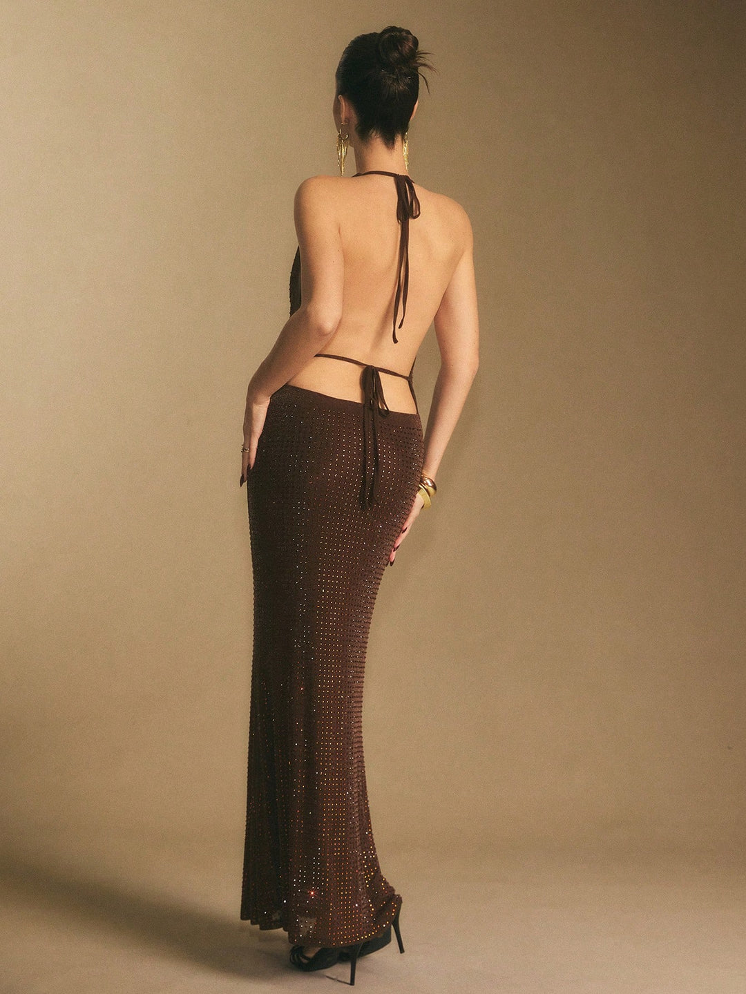 Rochie maxi SHEIN, maro