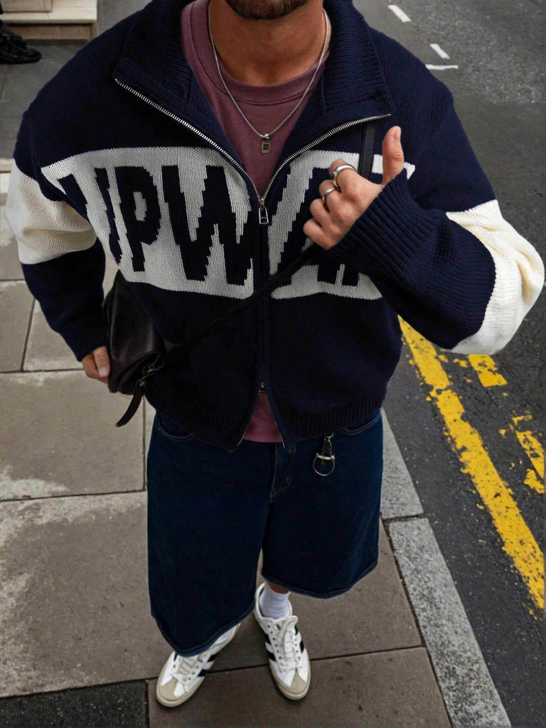 Cardigan SHEIN, albastru