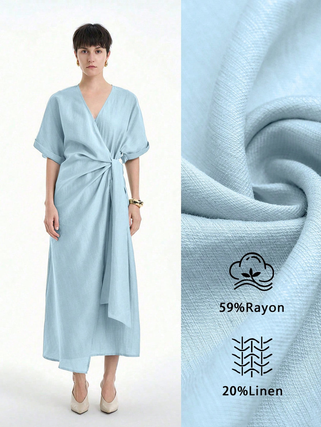 Rochie maxi SHEIN, albastru