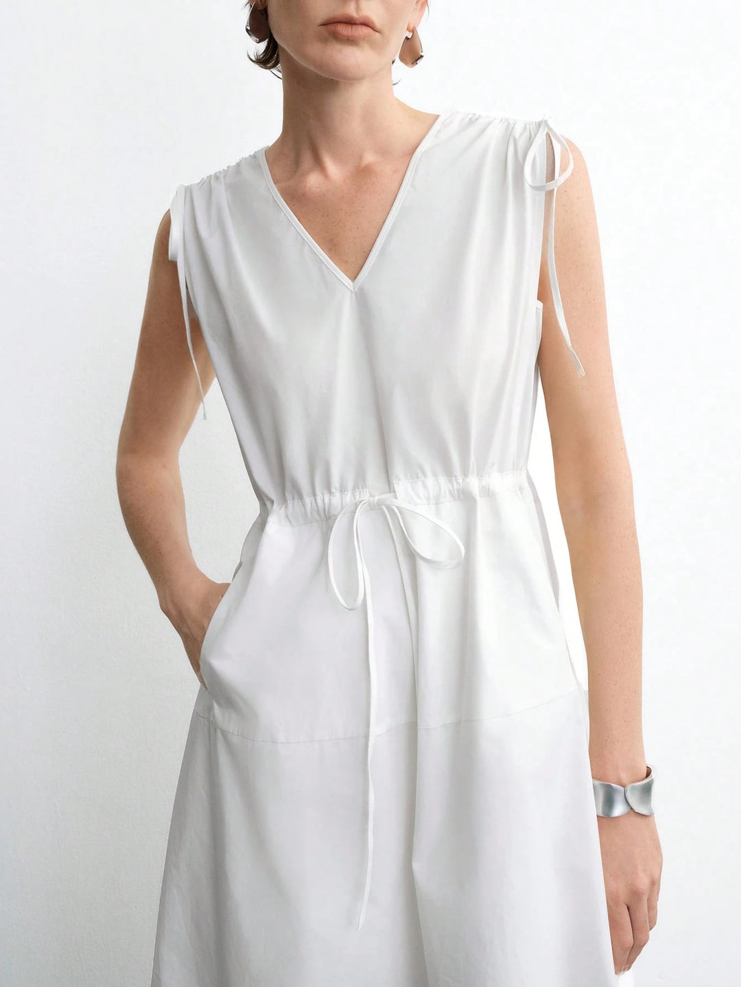 Rochie midi SHEIN, alb