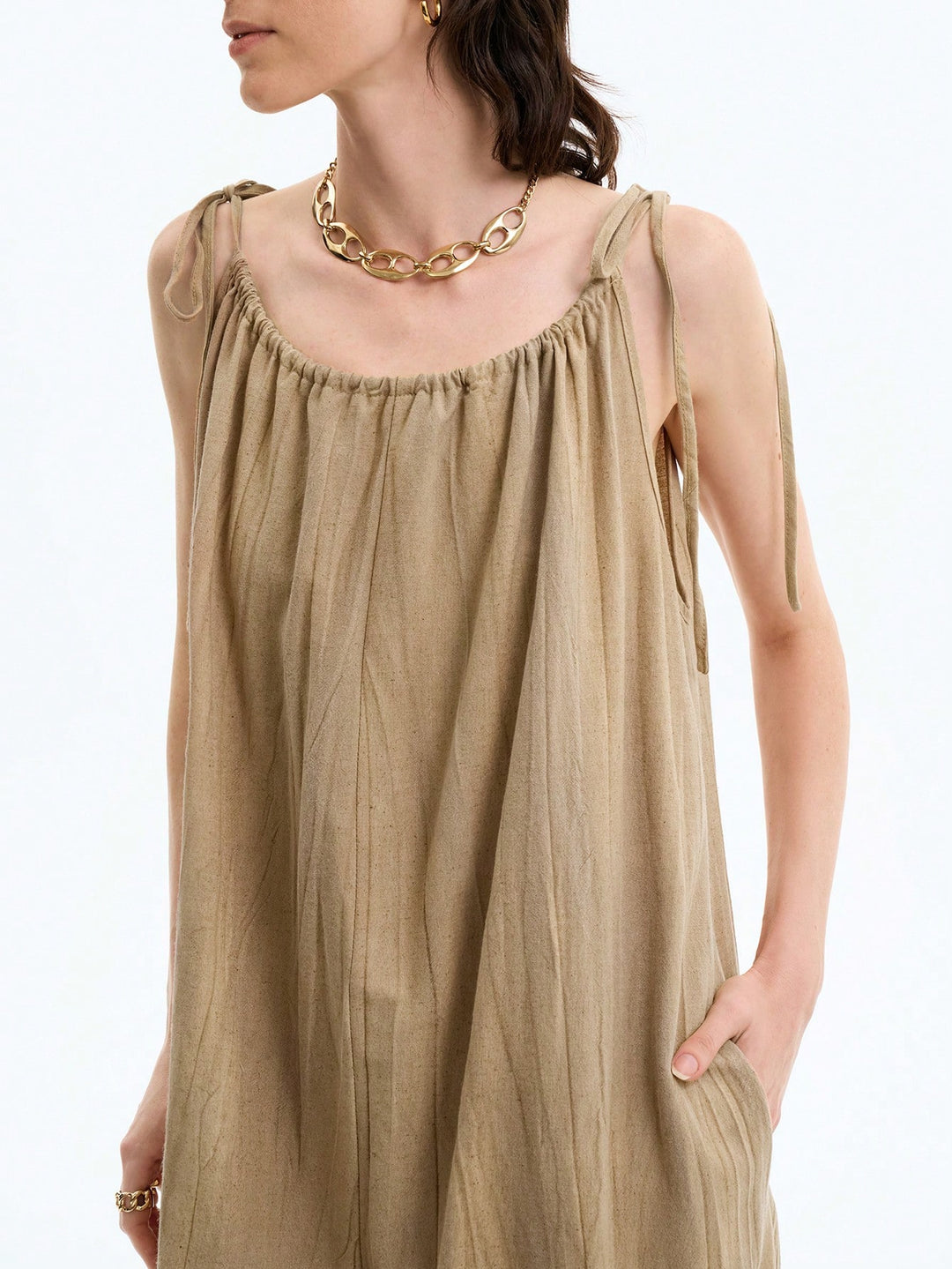 SHEIN maxi ruha, khaki