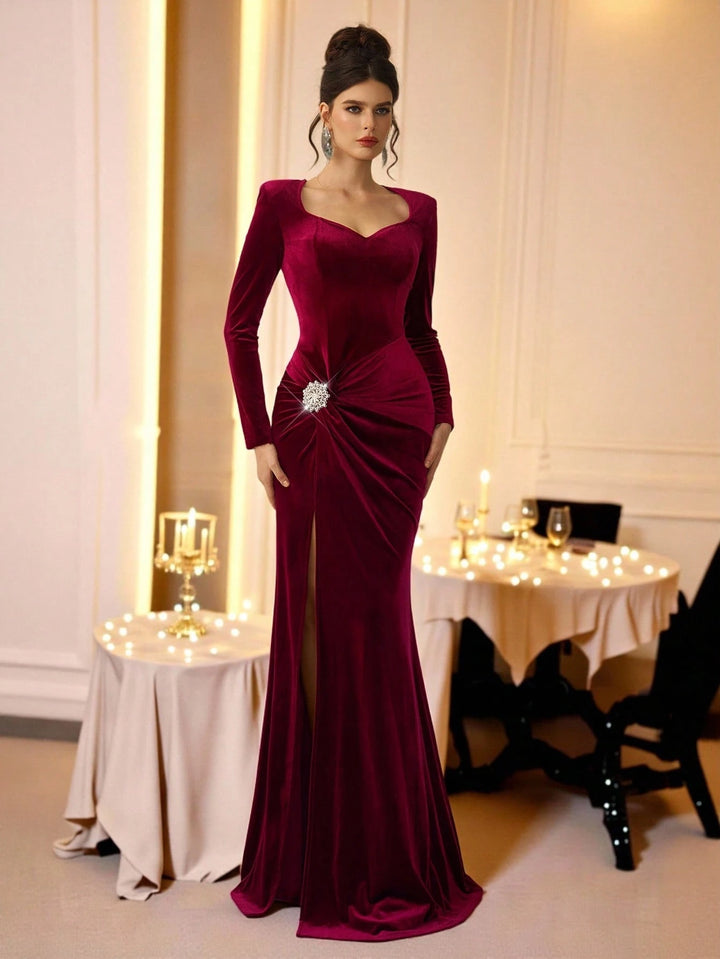 Rochie de ocazie SHEIN, vișiniu