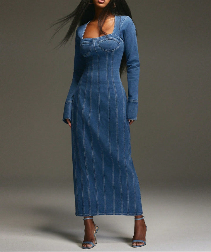 SHEIN farmer ruha, kék