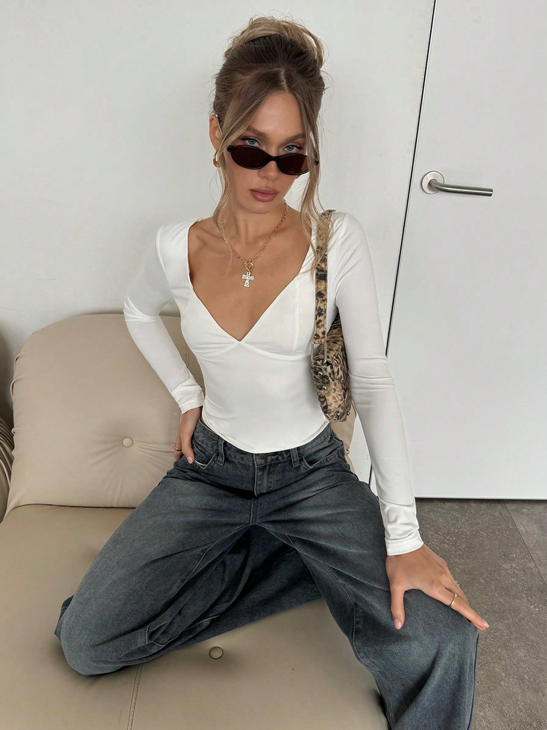 Top SHEIN, alb