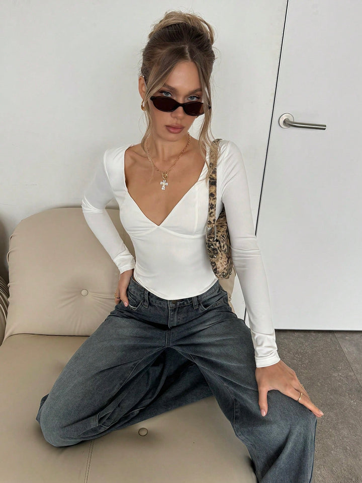 Top SHEIN, alb