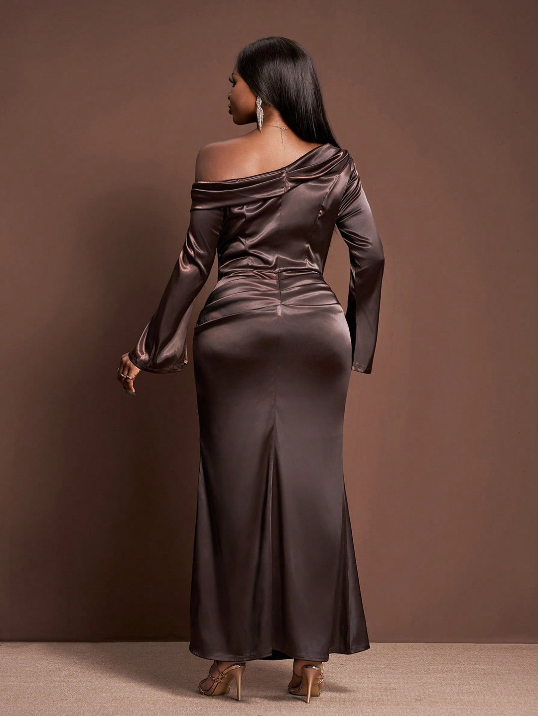 SHEIN maxi ruha, barna