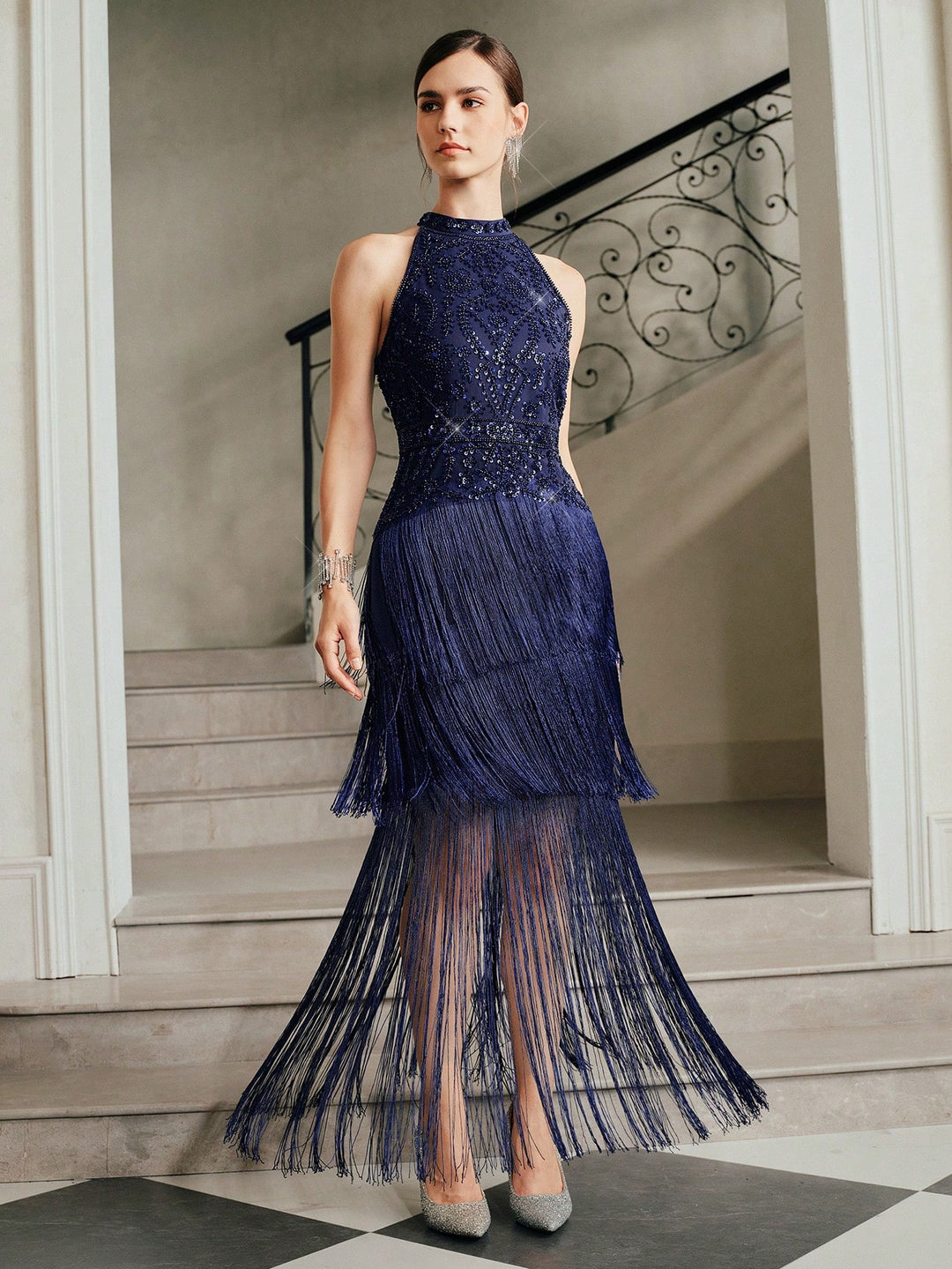 Rochie maxi SHEIN, albastru