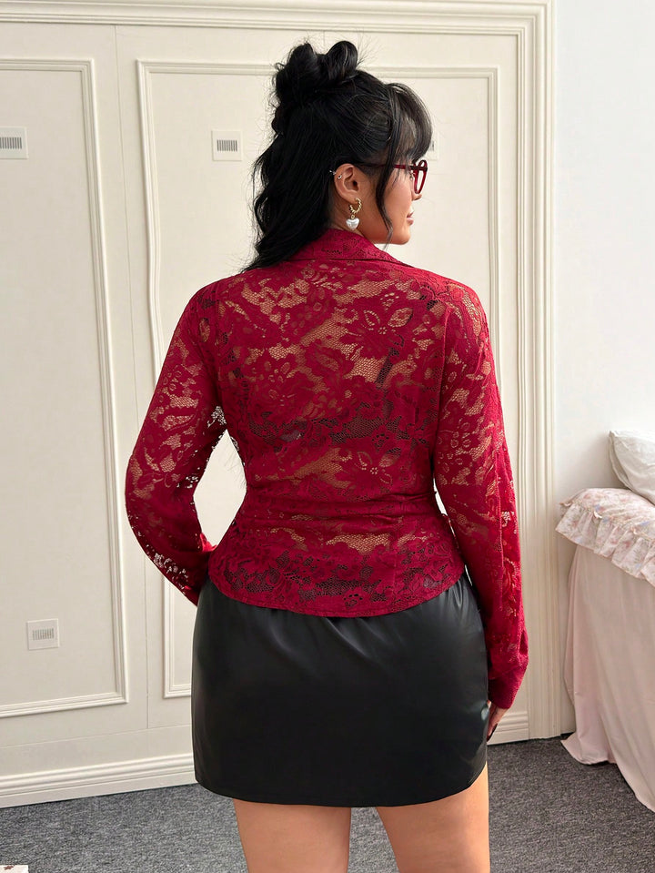 SHEIN blúz, bordó