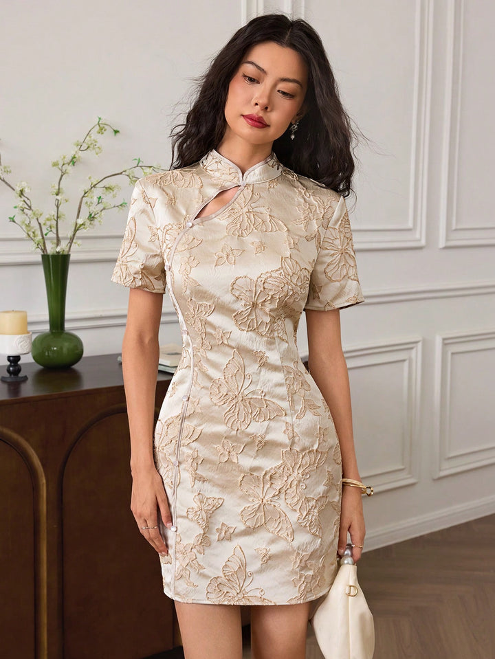 Rochie mini SHEIN, bej