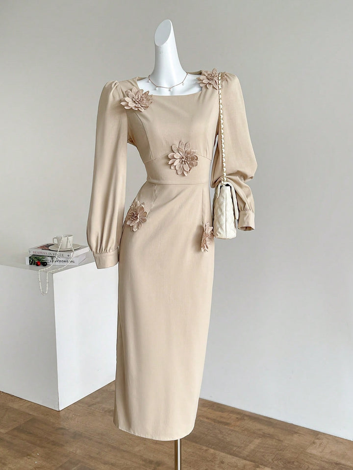 Rochie maxi SHEIN, kaki