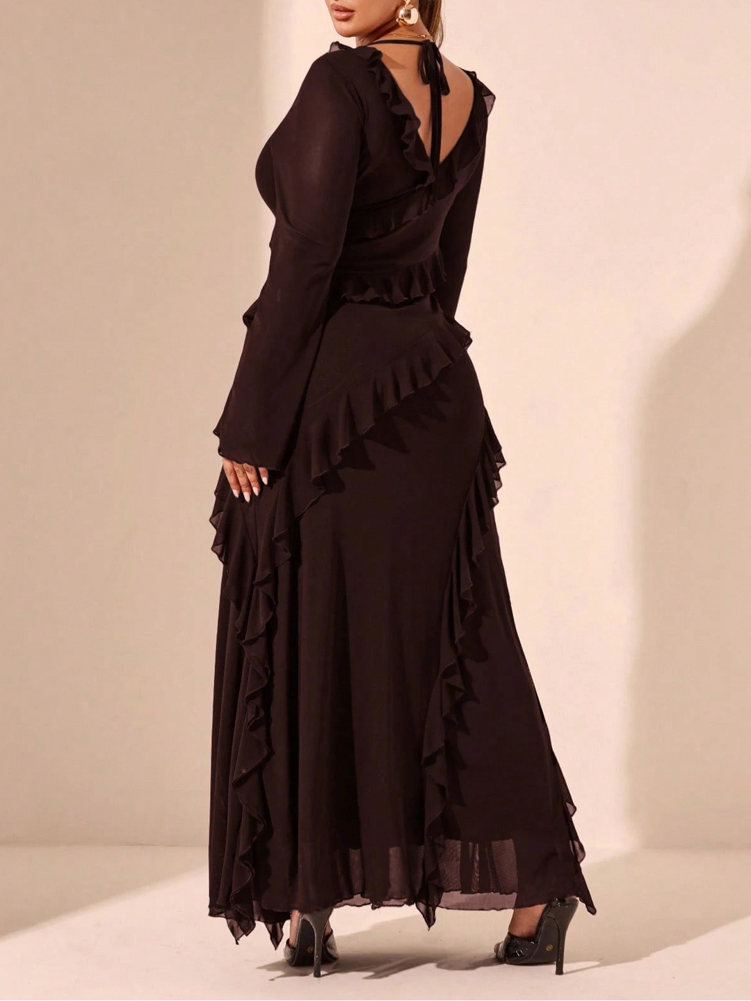 Rochie maxi SHEIN, maro