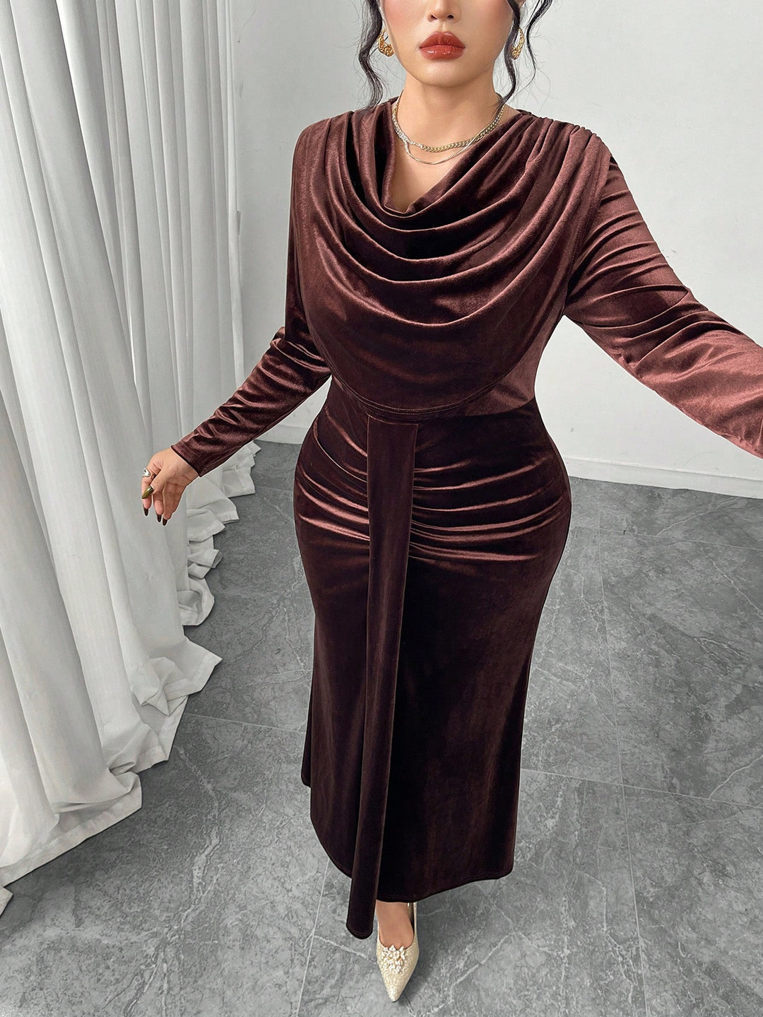 Rochie SHEIN, maro