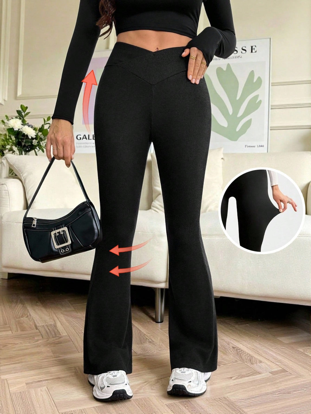 Pantaloni SHEIN, negru