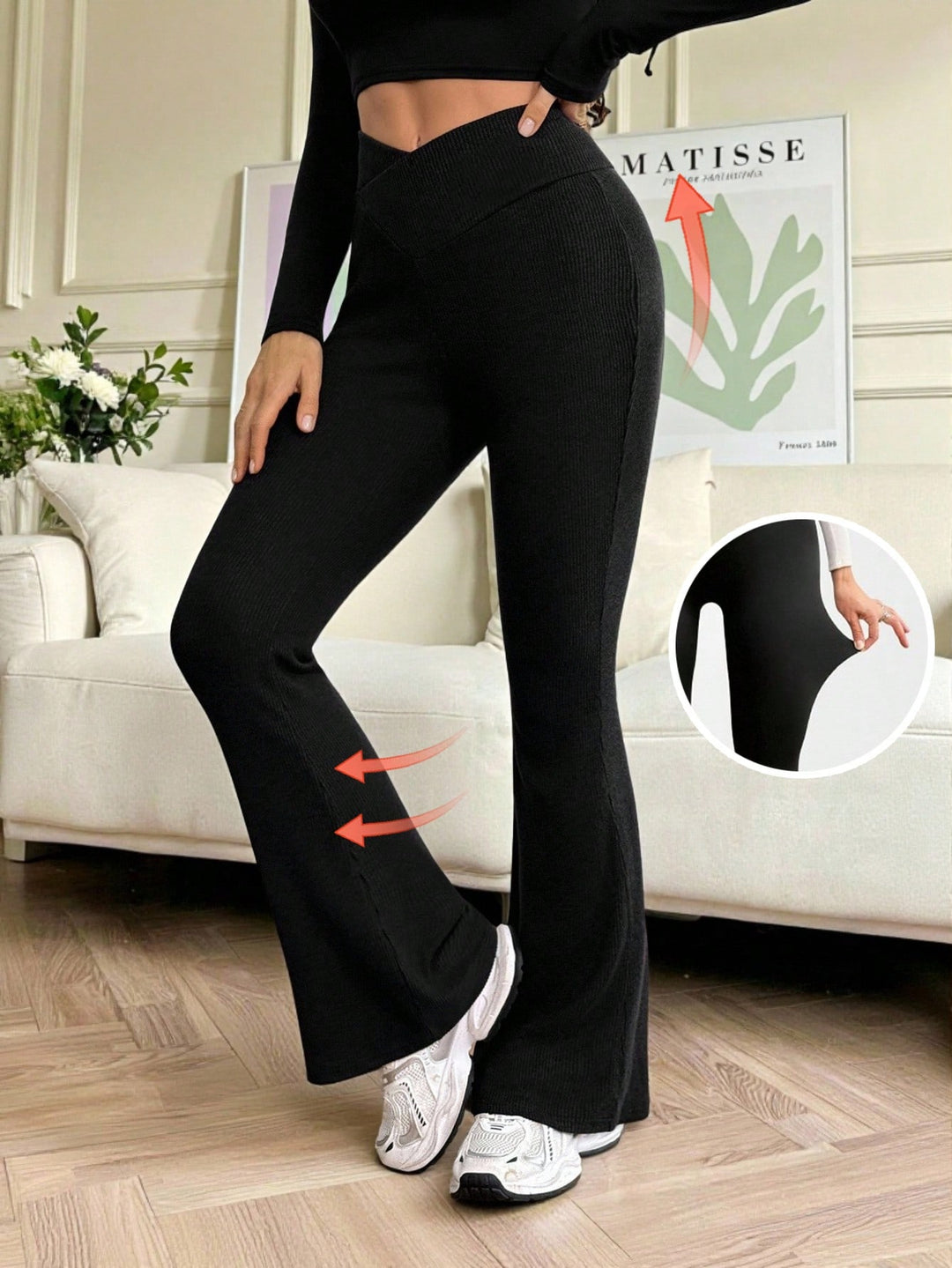Pantaloni SHEIN, negru