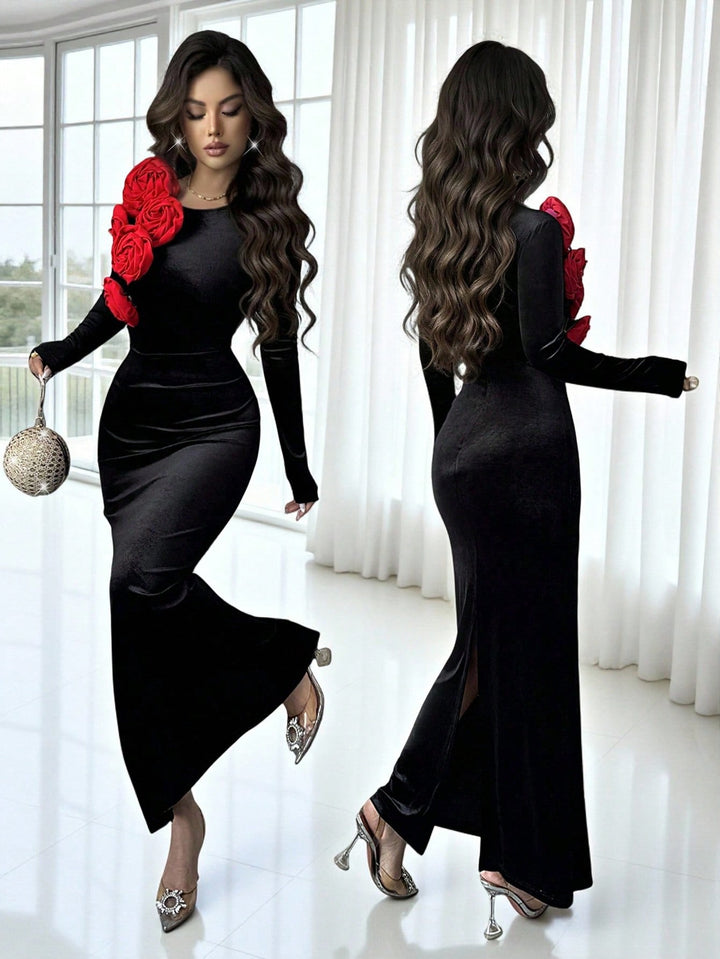 Rochie maxi SHEIN, negru