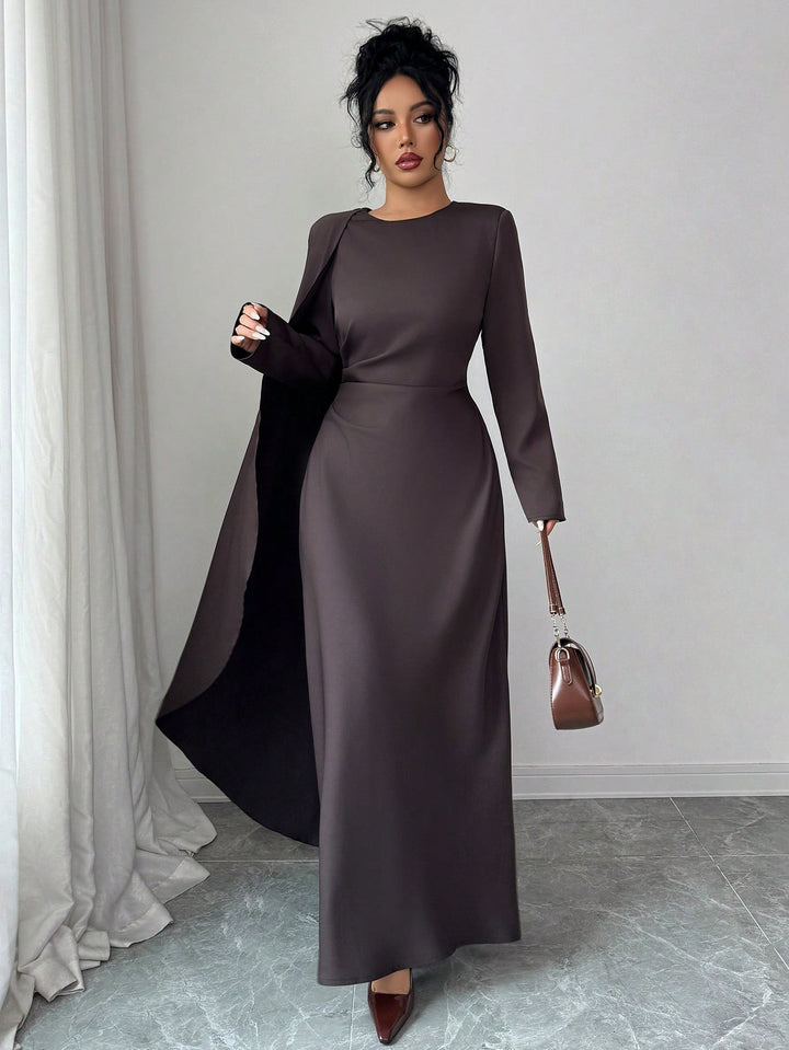 Rochie maxi SHEIN, maro