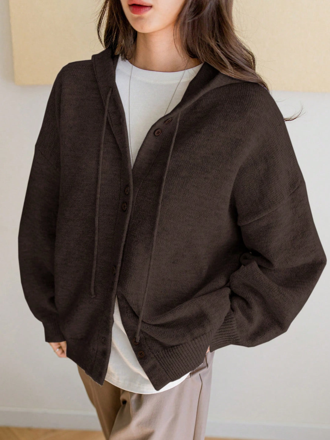 Cardigan SHEIN, maro