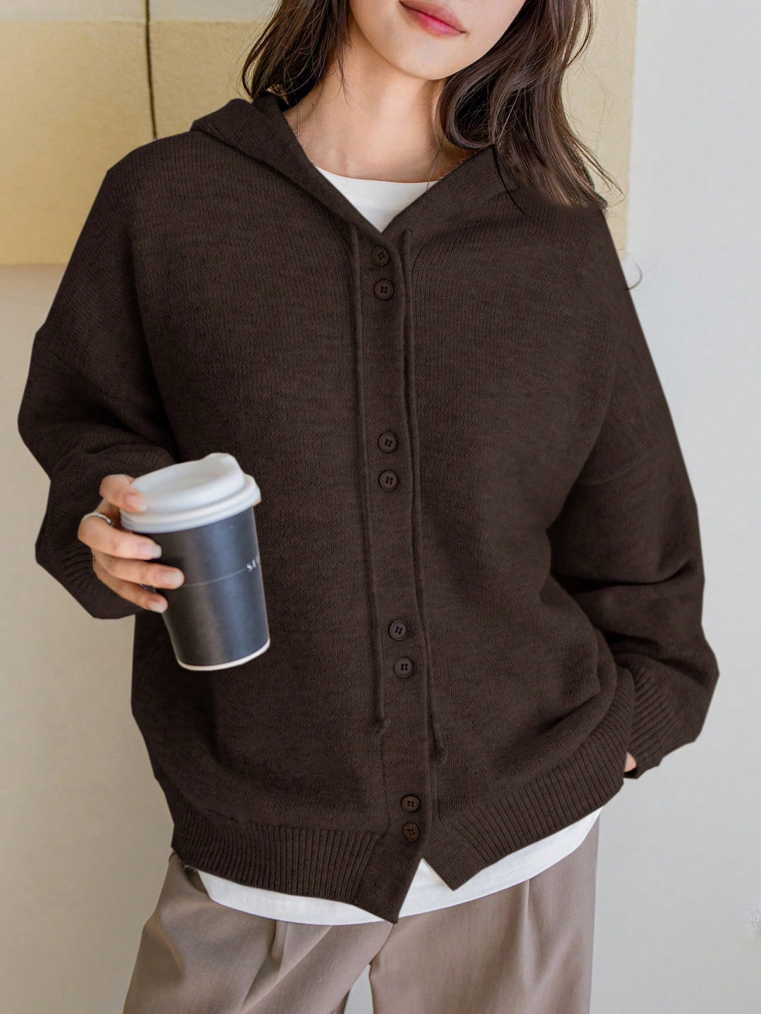 Cardigan SHEIN, maro