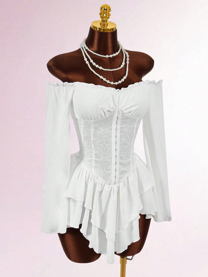 Rochie mini SHEIN, alb