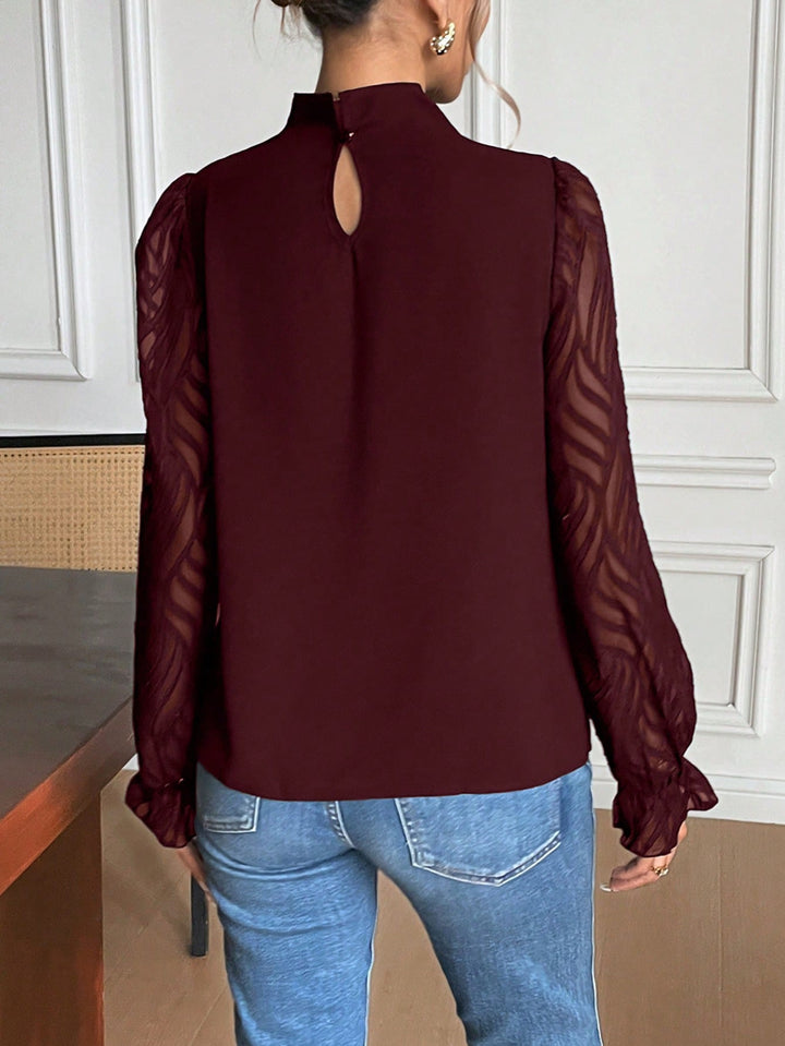 Bluza elegantă SHEIN, vișiniu