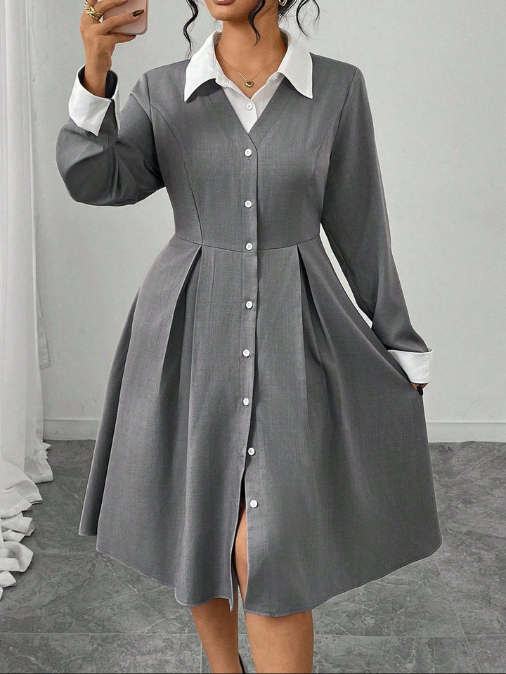 Rochie midi SHEIN, gri