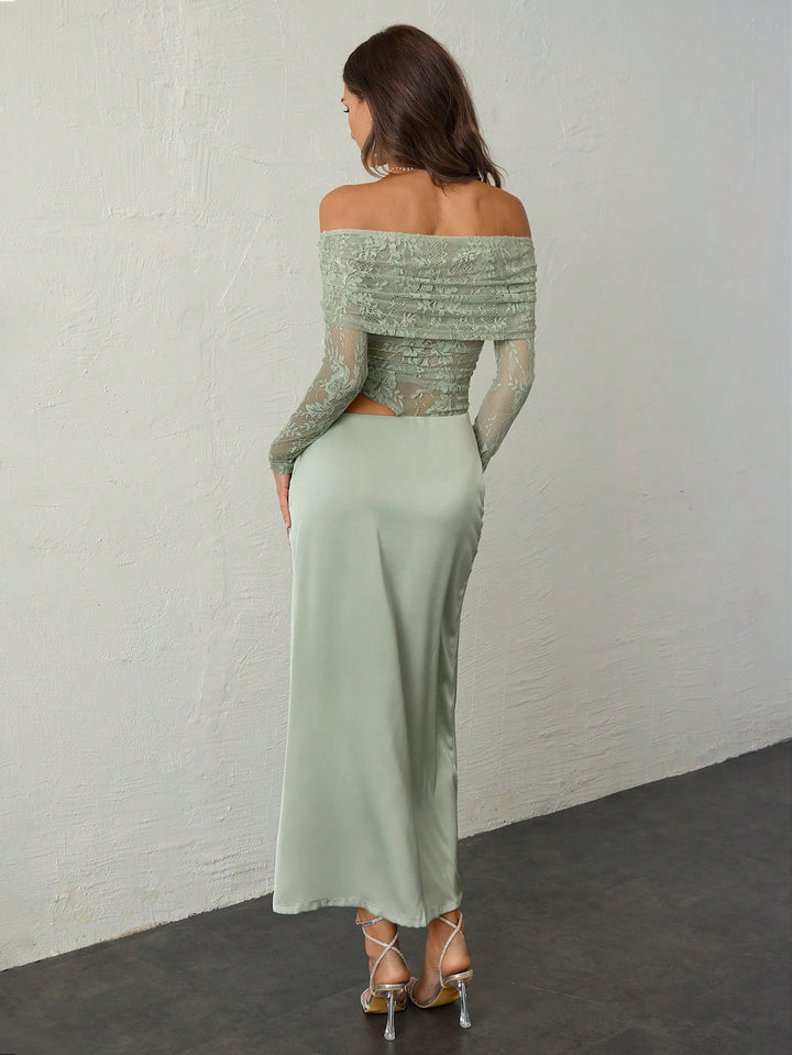 Rochie maxi SHEIN, verde