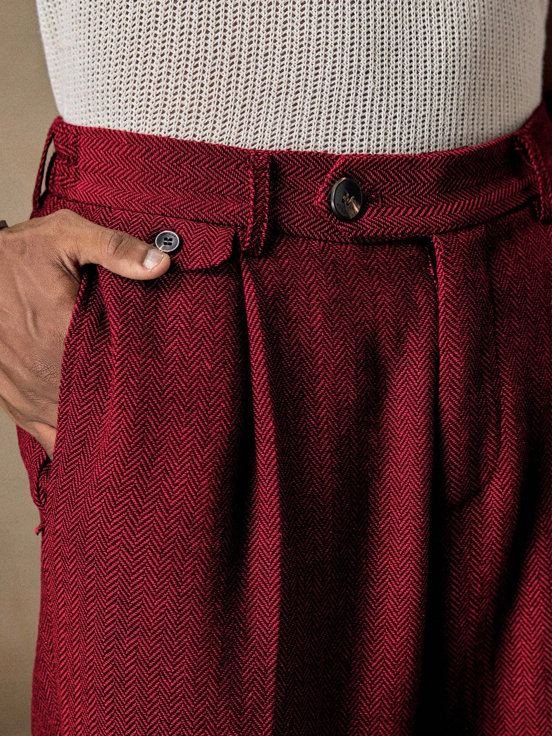 Pantalon SHEIN, roșu