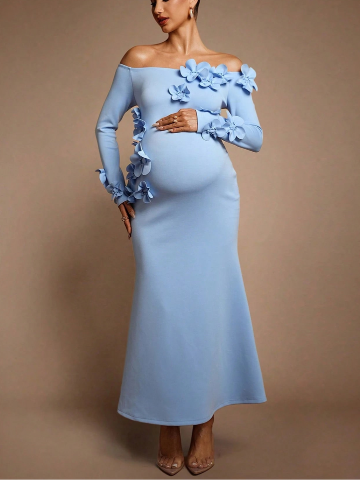 Shein maxi ruha, kék