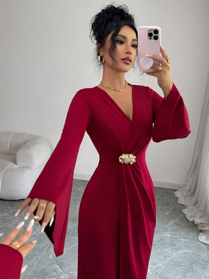 Rochie maxi SHEIN, vișiniu