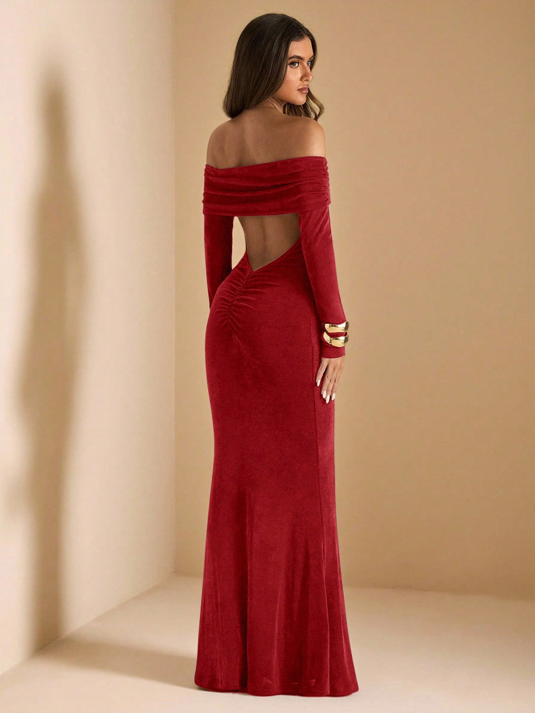 SHEIN maxi ruha, piros