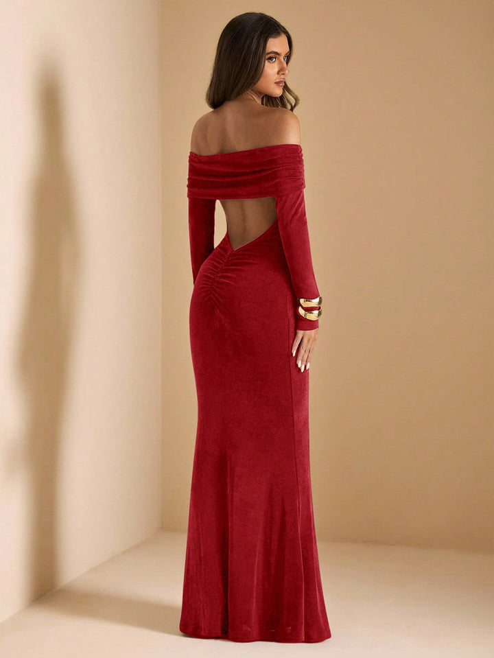 SHEIN maxi ruha, piros