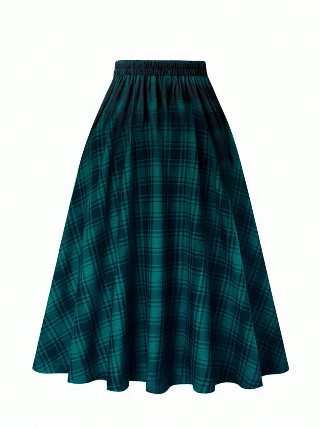 Fustă midi Shein Curve+, mix culori