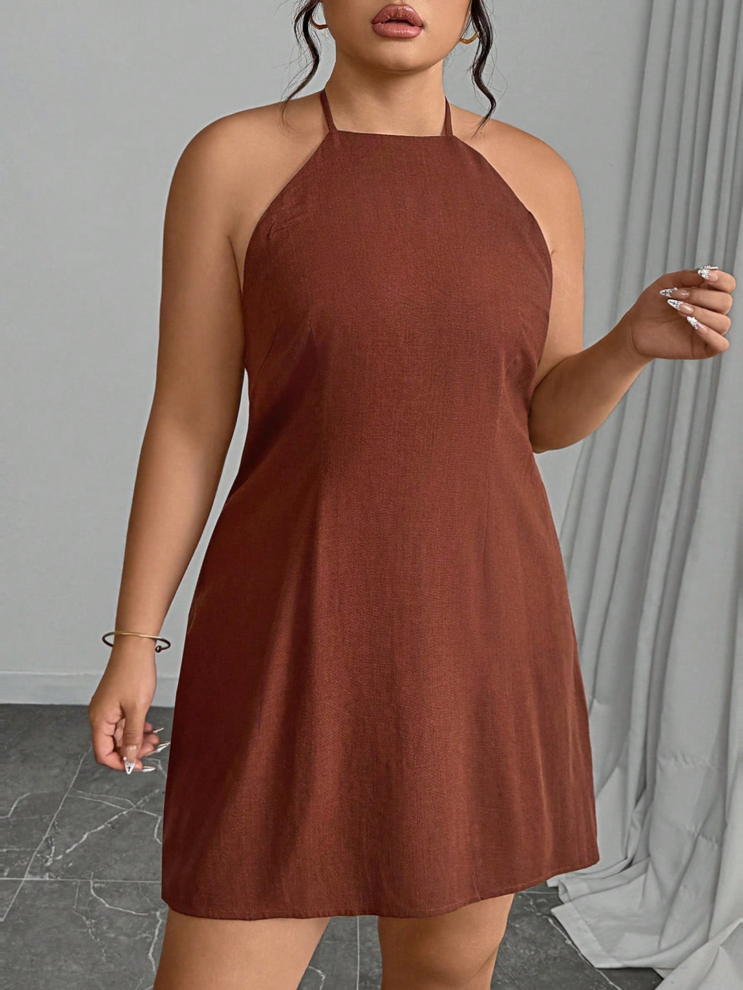 Rochie mini SHEIN, maro