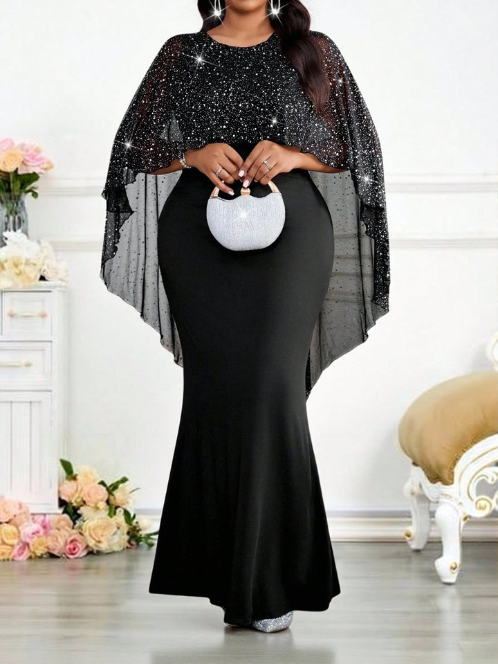 Rochie maxi Shein Curve, negru