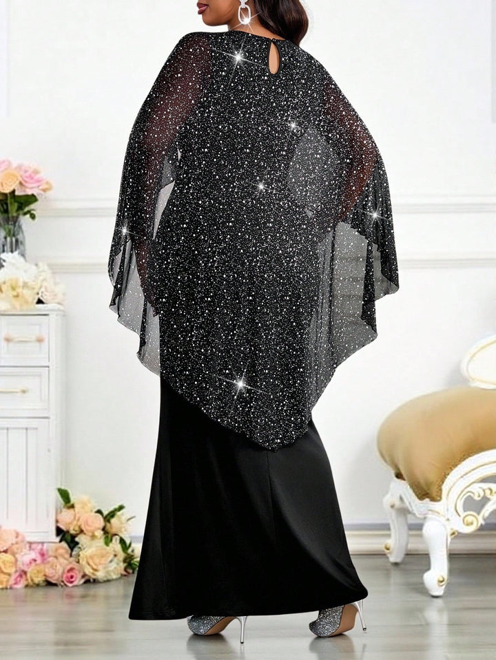 Rochie maxi Shein Curve, negru
