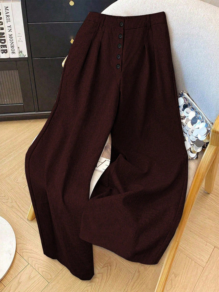 Pantalon de costum SHEIN, vișiniu