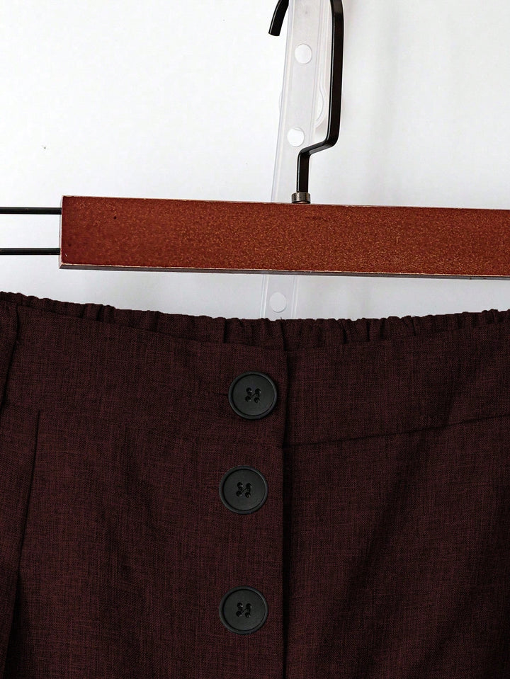 Pantalon de costum SHEIN, vișiniu