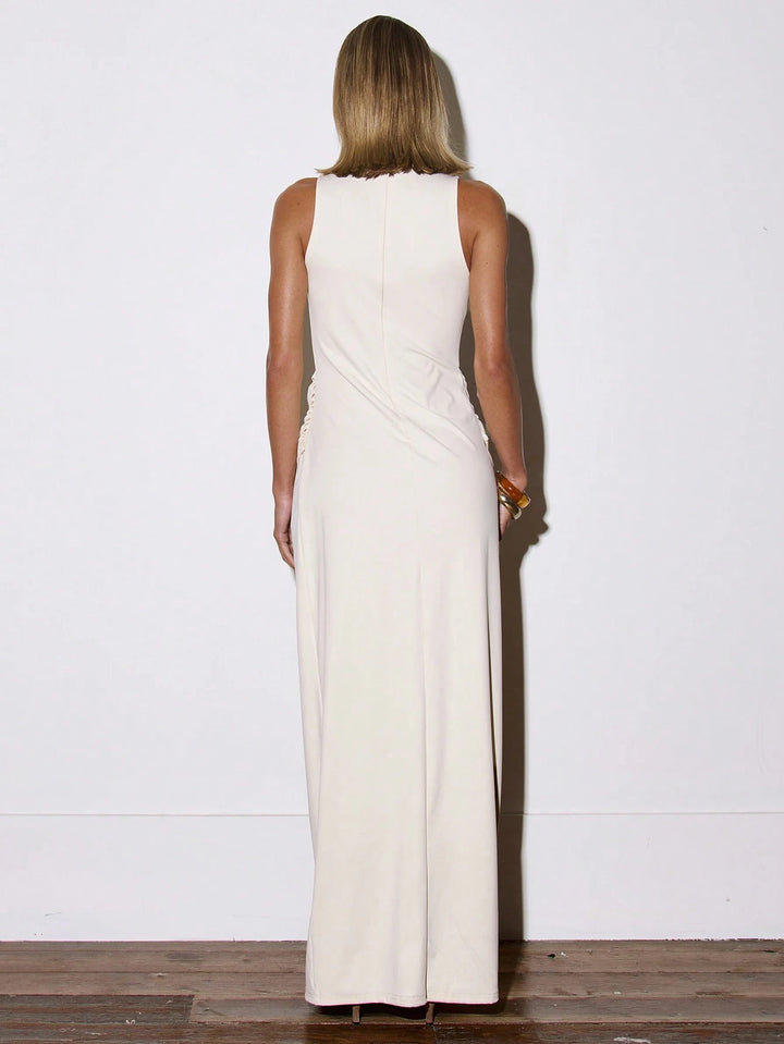 Rochie maxi SHEIN, cream