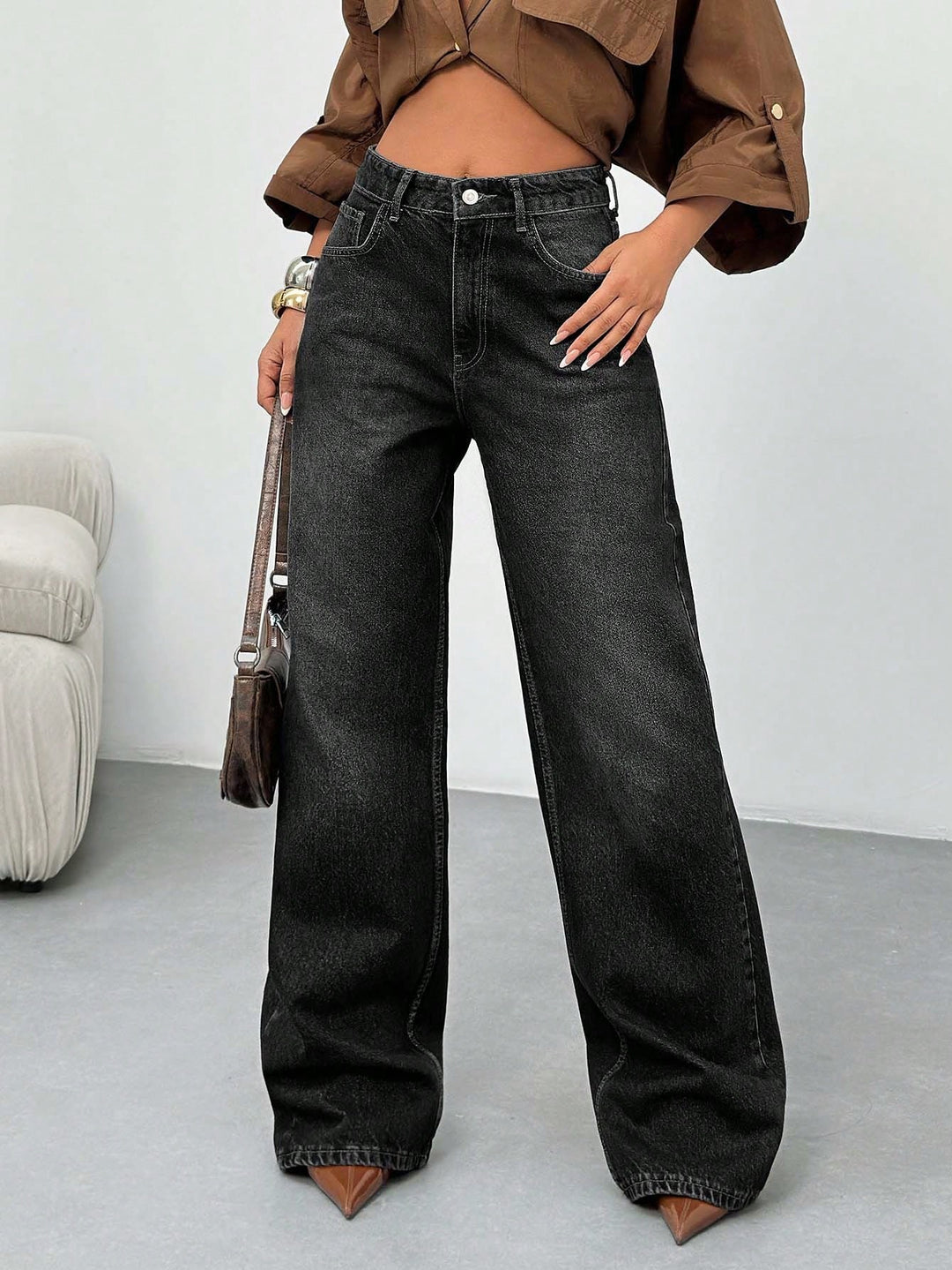 Jeans SHEIN, negru