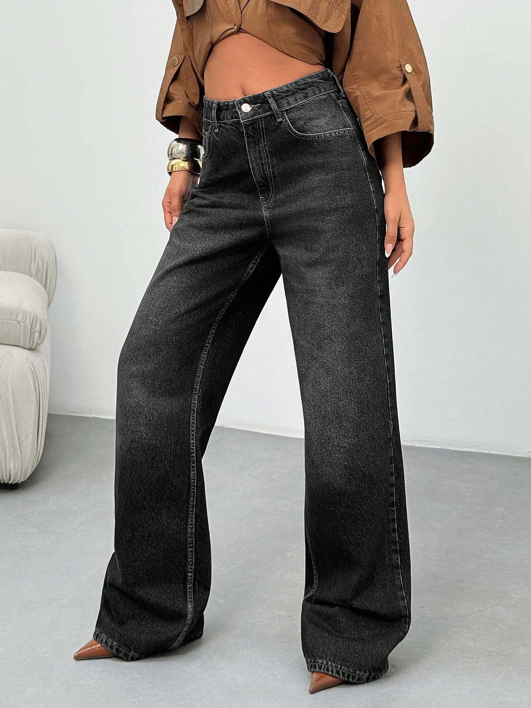 Jeans SHEIN, negru