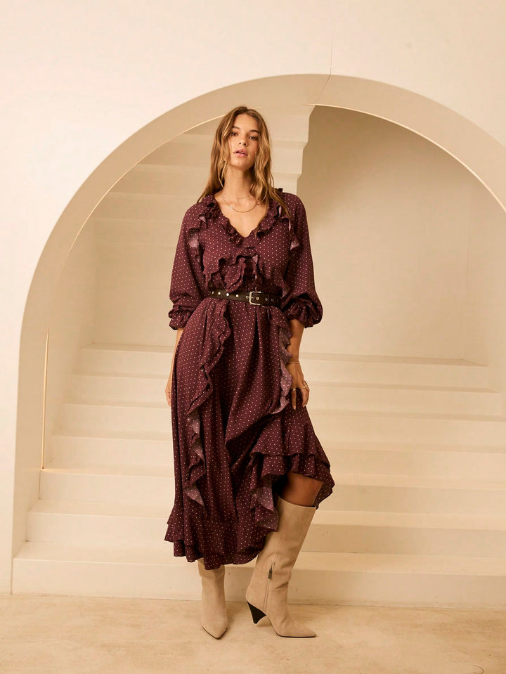 Rochie maxi SHEIN, maro