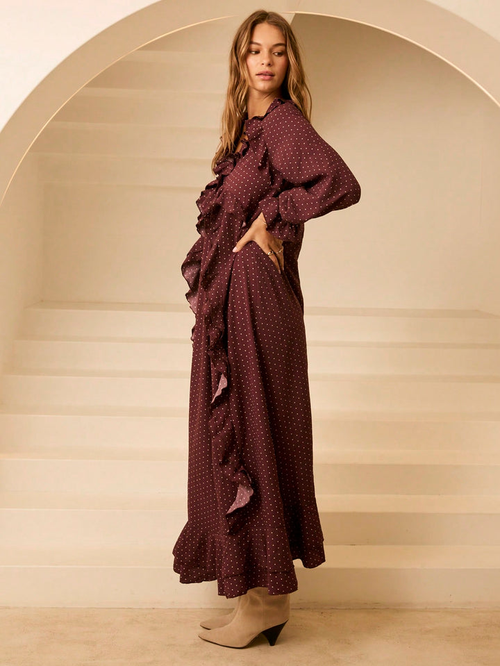 Rochie maxi SHEIN, maro