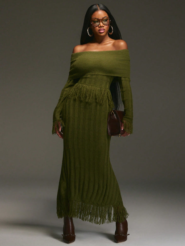 Rochie maxi SHEIN, verde