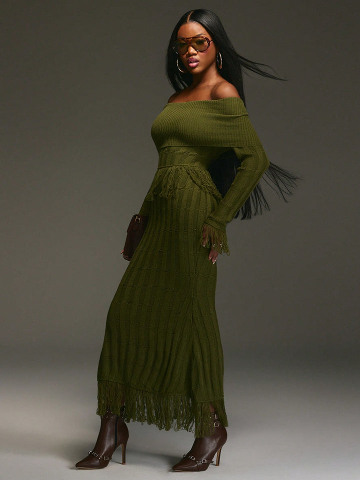 Rochie maxi SHEIN, verde