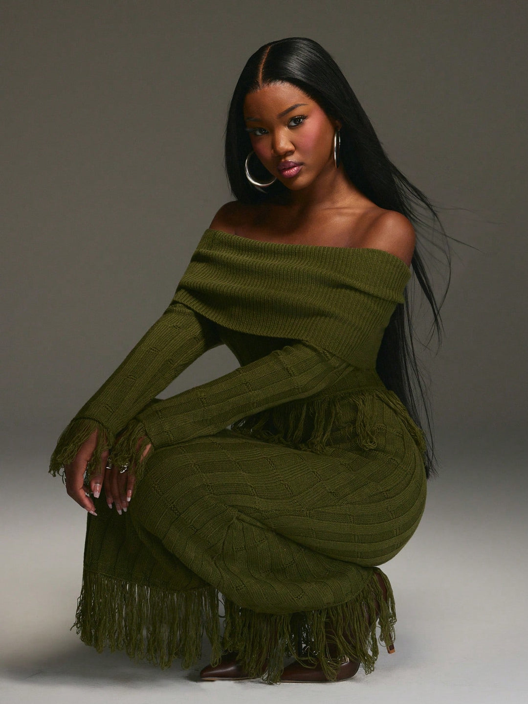 Rochie maxi SHEIN, verde