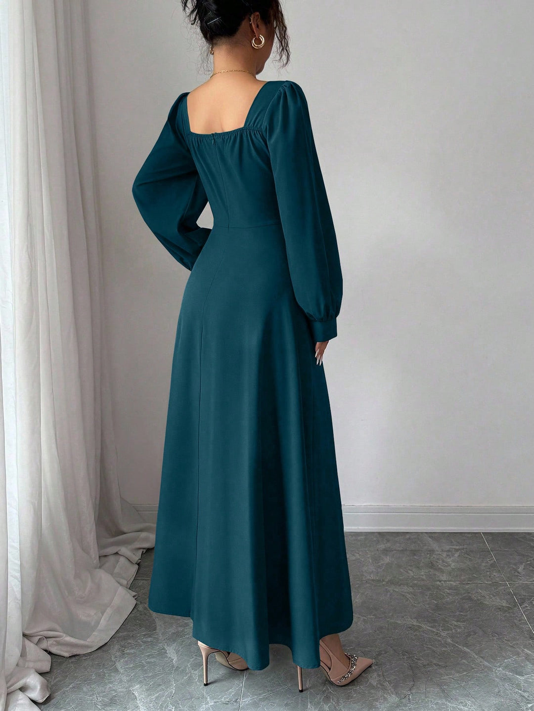 Rochie maxi SHEIN, turcoaz