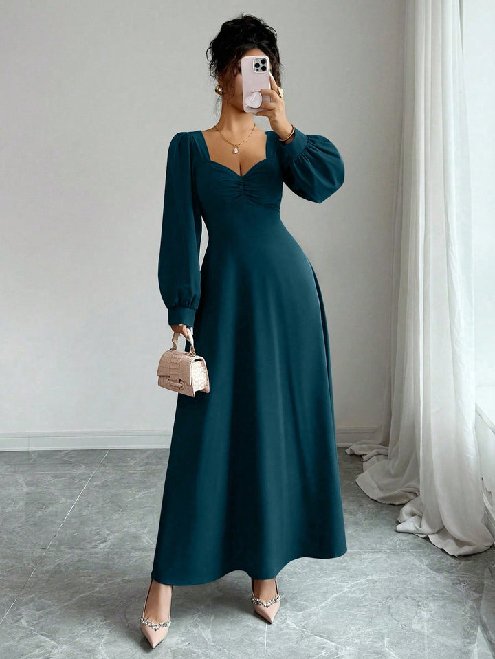 Rochie maxi SHEIN, turcoaz
