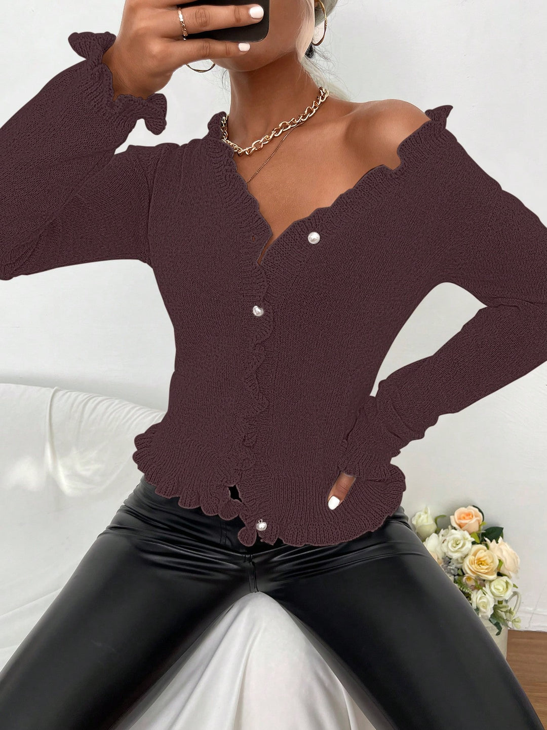 SHEIN kardigán, barna